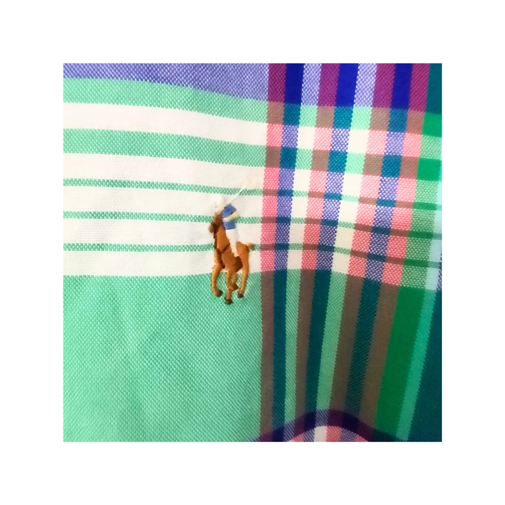 Polo Ralph Lauren Blue and Green Plaid‎ Classic Fit Shirt, 4XB
